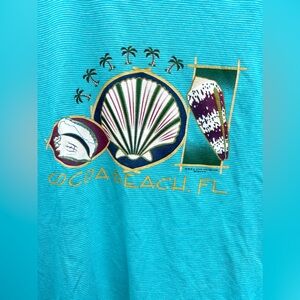 Vintage Cocoa Beach, FL T Shirt Cal Cru M.B.S. Love Unlimited Large Nautical USA